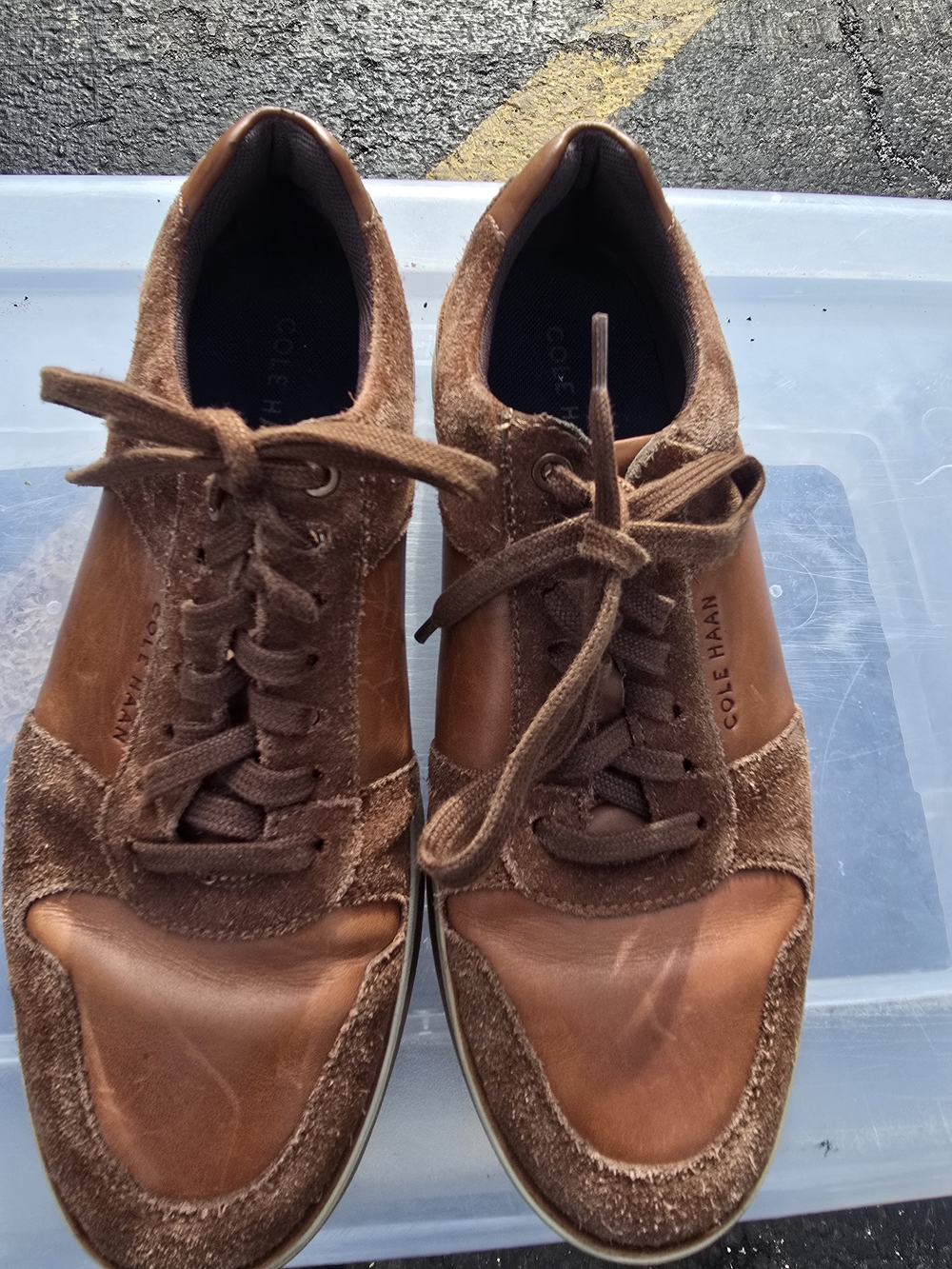 Cole Haan Men’s Brown Leather & Suede Sneakers